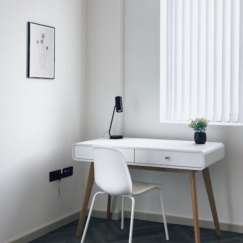 Catch up on business emails at the workspaces