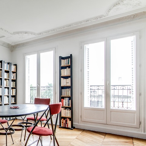 Enjoy your morning coffee on the balcony and admire views of Rue Michelet
