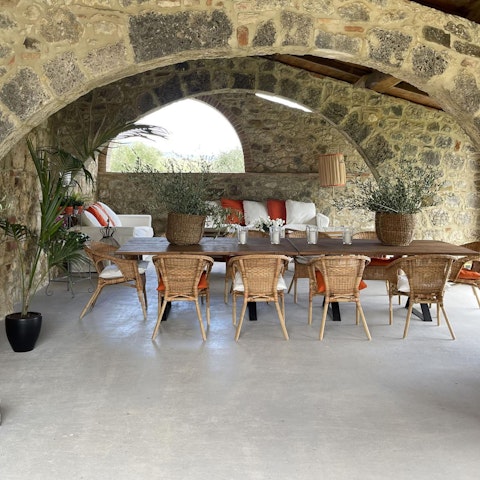 Bring out fresh pasta and wine to enjoy alfresco