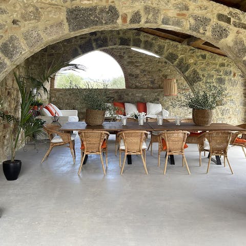 Bring out fresh pasta and wine to enjoy alfresco