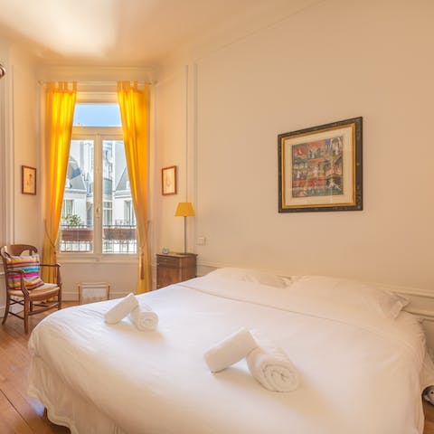 Wake up to views of the beautiful streets below