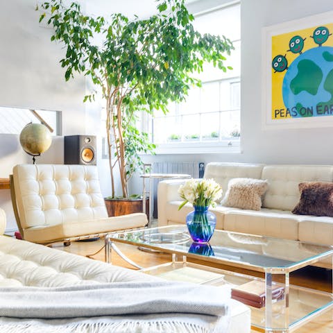 Bask in the natural light from the typical mews windows