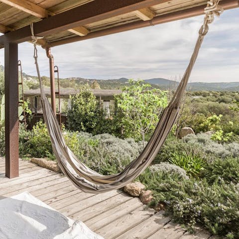 Enjoy a long siesta laying in the hammock