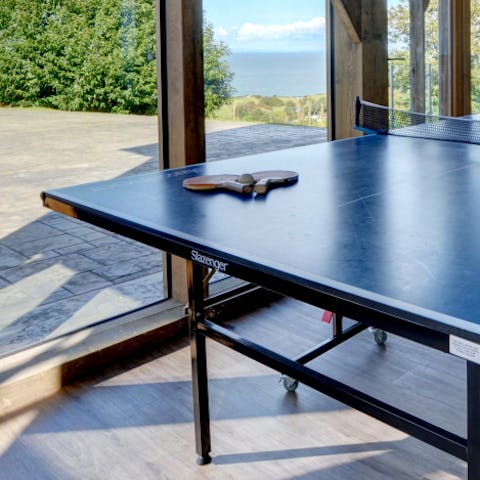 Challenge the family to a table tennis tournament