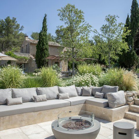 Unwind with the crackle of the fire pit as the sun begins to set