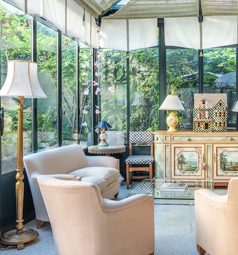 Relax in the breathtaking conservatory
