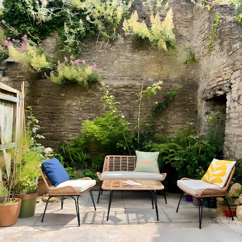 Unwind in your private walled garden