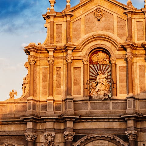 Make the short drive to Catania to admire the beautiful buildings