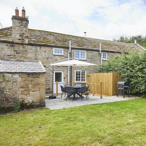 Enjoy summer barbecues in the private garden