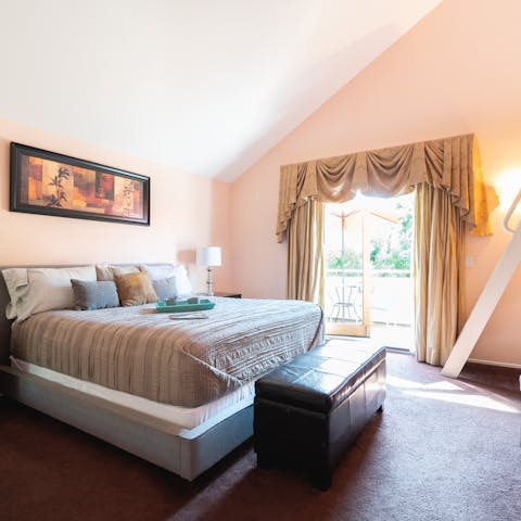The spacious bedrooms
