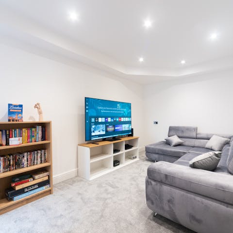 Get cosy in the den, perfect for movie nights and board games