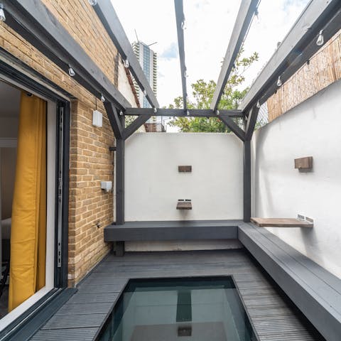 Unwind on the private terrace with a glass of wine