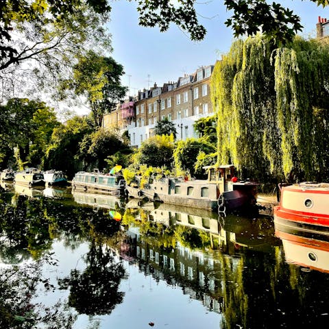 Take a stroll along Regent's Canal – just a short walk away
