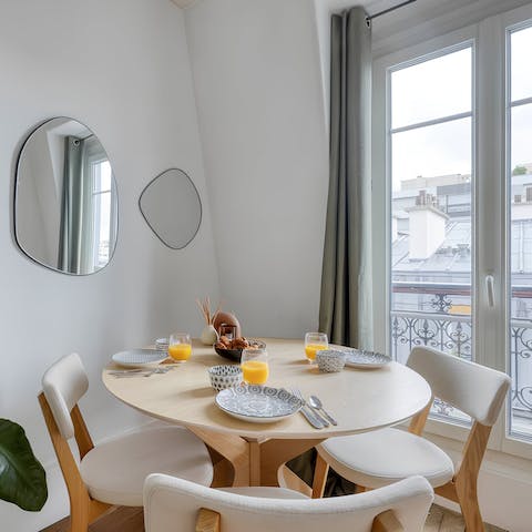 Dish up traditional French fare at the dining table