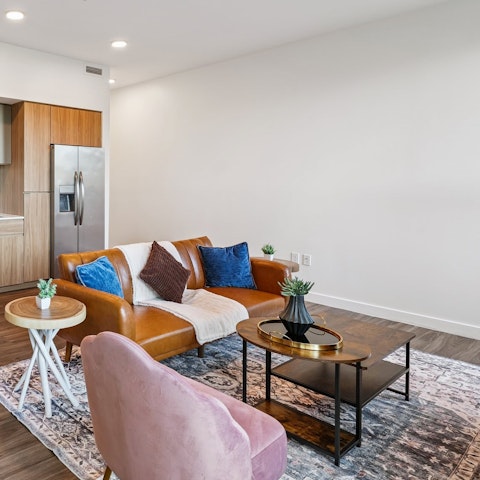 Relax in the cosy living area after a busy day of sightseeing