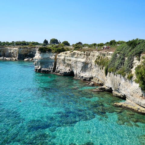 Puglia's wondrous beaches await, just 20km from the home