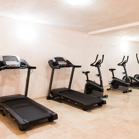 Workout as a whole family after indulging in the fantastic local produce