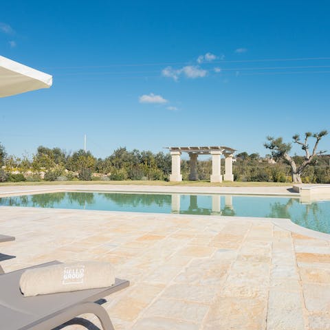 Dip into the pool on hot Pugliese days