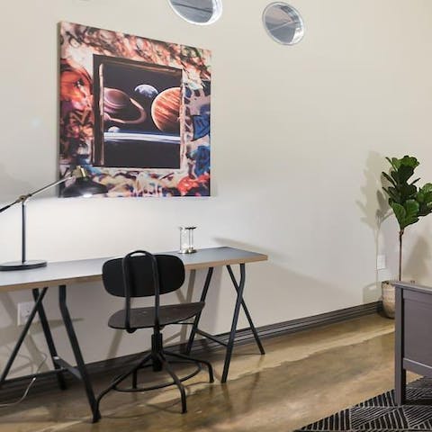 Power through work at the dedicated office space