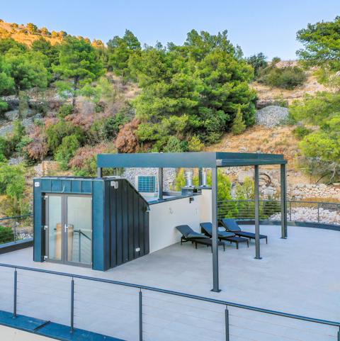 Find total peace and serenity on the rooftop terrace