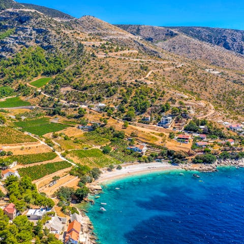 Experience the natural beauty of Brač from Farska Bay
