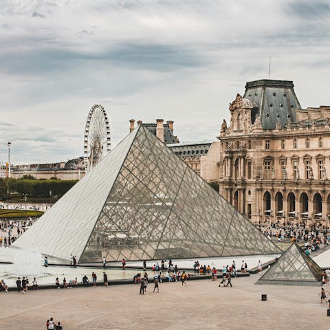 Visit the Louvre, just a seventeen-minute walk away