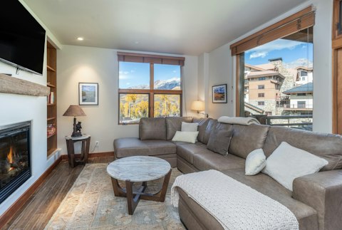 Get cosy in the living space and reflect on the day's adventures