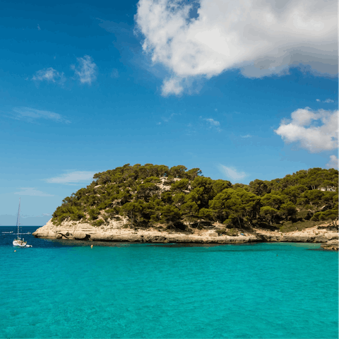 Escape to Cala en Forcat for a day of sun, only a few minutes away
