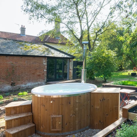 Book a private session at the spa and enjoy the hot tub and sauna