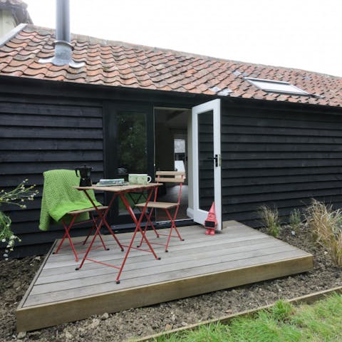 Sip your morning coffee on the patio