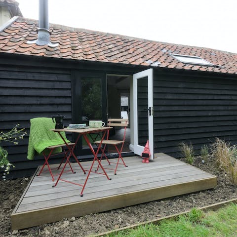 Sip your morning coffee on the patio