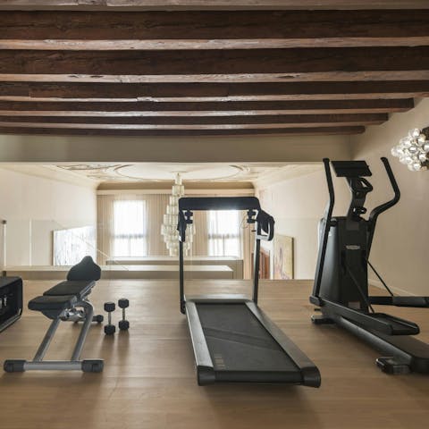 Begin your day with a workout on the mezzanine