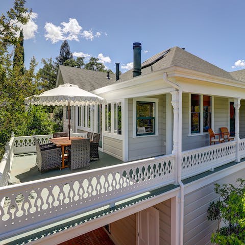 Dine inside or out – you can even hire a private chef