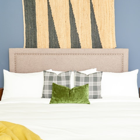 Rest tired feet after a long day exploring in the ultra-comfortable bed