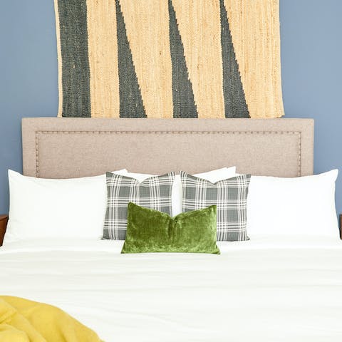 Rest tired feet after a long day exploring in the ultra-comfortable bed