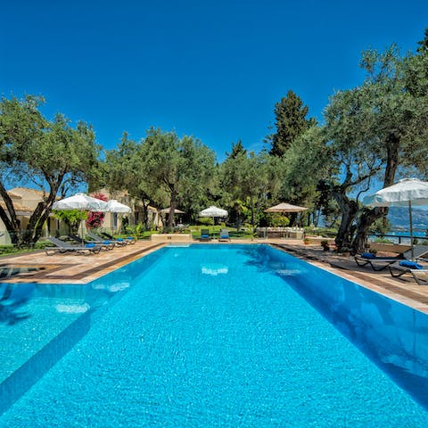 Swim some lengths in the heated pool
