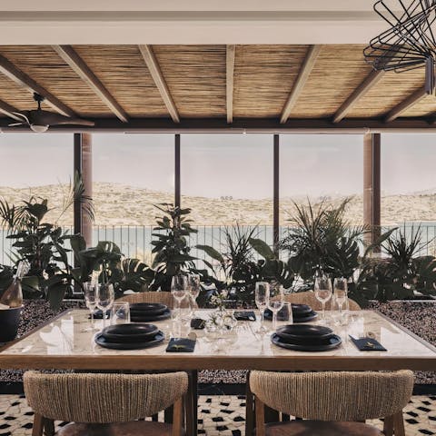 Head down to the restaurant for a luxurious dinner