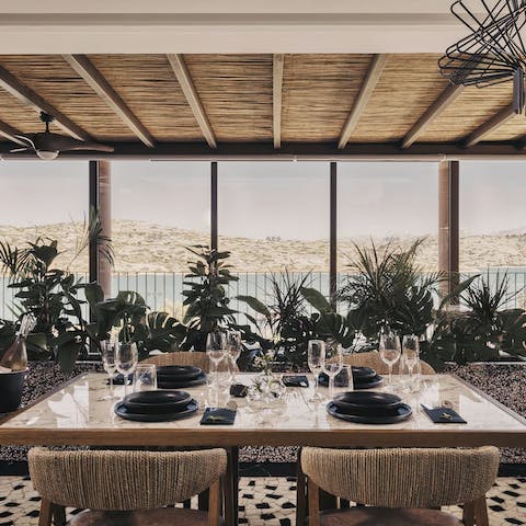 Head down to the restaurant for a luxurious dinner