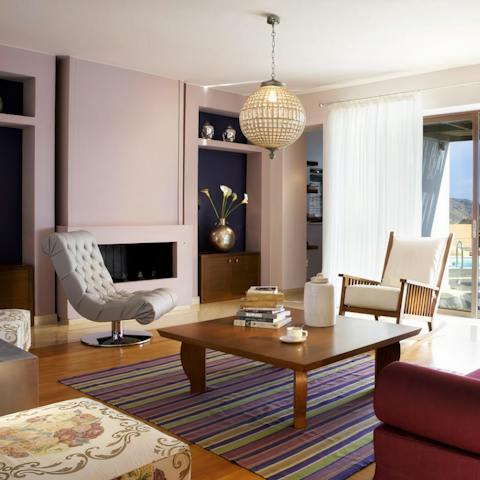 Enjoy cosy evenings by the fireplace