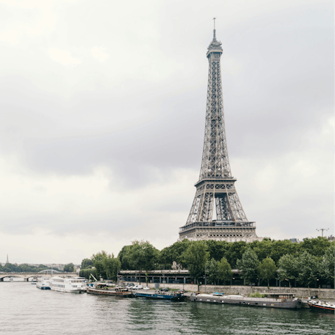 Take a five-minute stroll down to the Seine