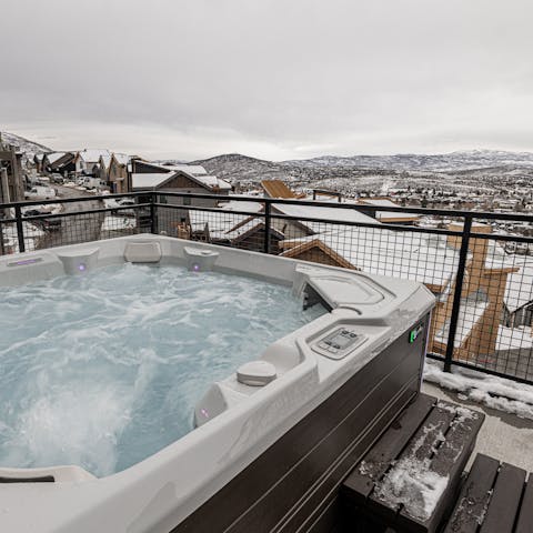 Warm up in the hot tub after a day on the slopes
