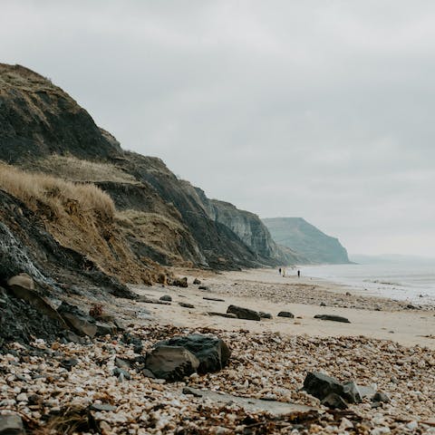 Spend the day searching for fossils along Charmouth Beach – this stretch of coast was the only UK entry in National Geographic's 'Beach Beaches in the World' list back in 2017