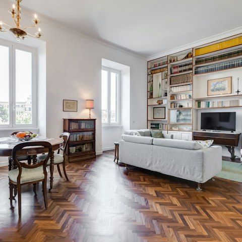 Open the windows and sip a cappuccino in the living room