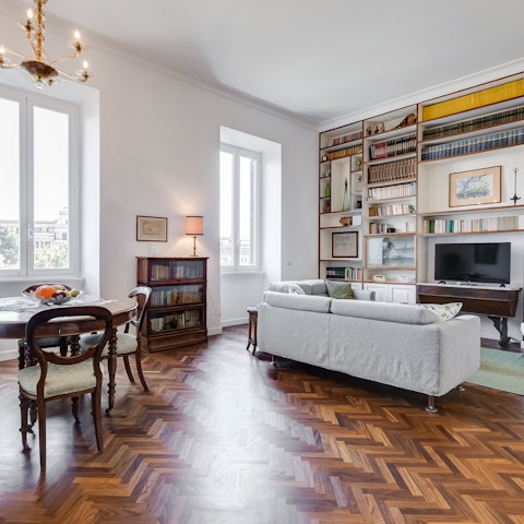 Open the windows and sip a cappuccino in the living room