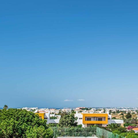 Enjoy views of the surrounding town