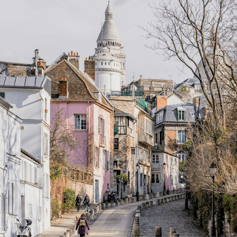 Begin your Parisian stay with a romantic stroll through Montmartre