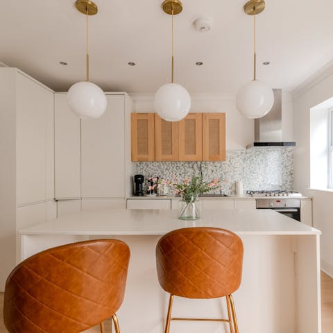 Cook for yourself in the state-of-the-art kitchen