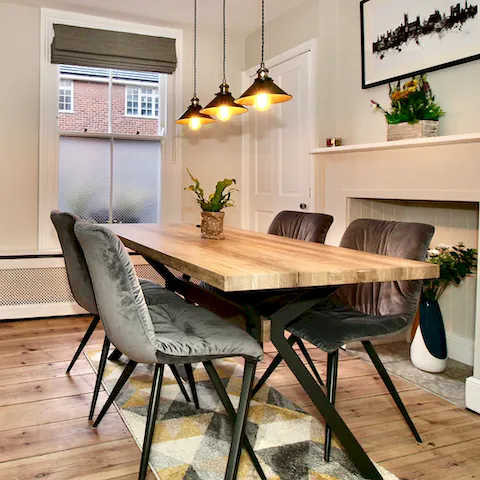 Serve up some typically British delights at the dining area