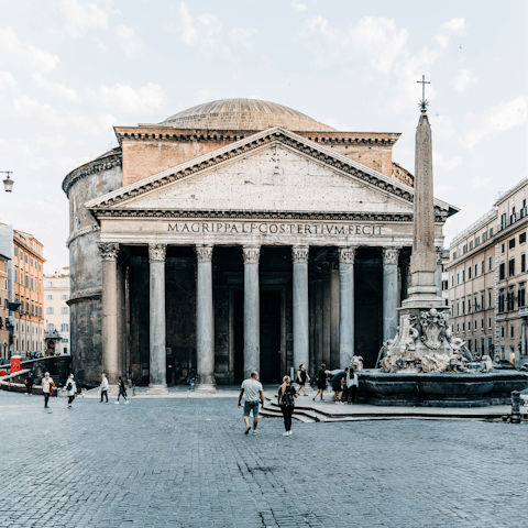 Visit the Pantheon, a ten-minute walk away