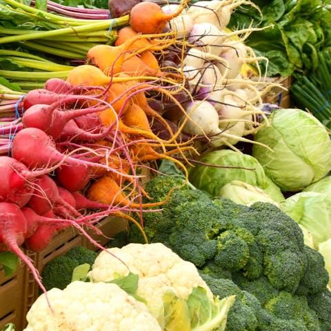 Pick up some fresh produce from Avignon Halles, a three-minute stroll away